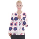 Fruits Halves Pattern Design Casual Zip Up Jacket