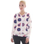 Fruits Halves Pattern Design Velvet Zip Up Jacket