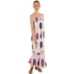 Fruits Halves Pattern Design Cami Maxi Ruffle Chiffon Dress
