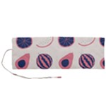 Fruits Halves Pattern Design Roll Up Canvas Pencil Holder (M)