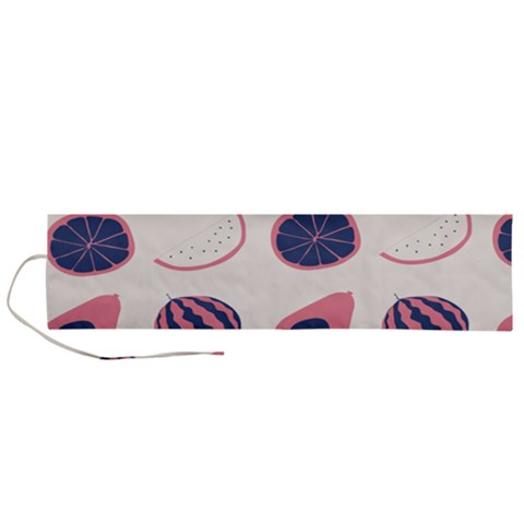 Fruits Halves Pattern Design Roll Up Canvas Pencil Holder (L) from ArtsNow.com