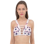 Fruits Halves Pattern Design Cage Up Bikini Top