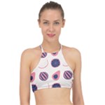 Fruits Halves Pattern Design Halter Bikini Top