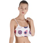 Fruits Halves Pattern Design Layered Top Bikini Top 