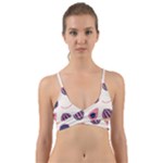 Fruits Halves Pattern Design Wrap Around Bikini Top