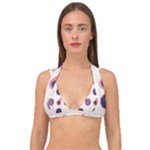 Fruits Halves Pattern Design Double Strap Halter Bikini Top