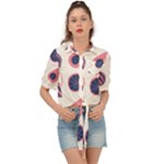 Fruits Halves Pattern Design Tie Front Shirt 