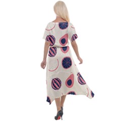 Cross Front Sharkbite Hem Maxi Dress 