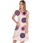 Fruits Halves Pattern Design Classic Short Sleeve Dress