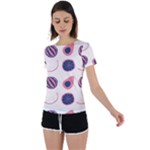 Fruits Halves Pattern Design Back Circle Cutout Sports T-Shirt