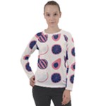Fruits Halves Pattern Design Women s Long Sleeve Raglan T-Shirt