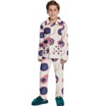 Fruits Halves Pattern Design Kids  Long Sleeve Velvet Pajamas Set