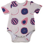Fruits Halves Pattern Design Baby Short Sleeve Bodysuit