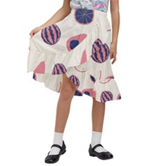 Kids  Ruffle Flared Wrap Midi Skirt 