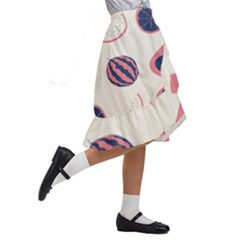 Kids  Ruffle Flared Wrap Midi Skirt 