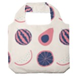 Fruits Halves Pattern Design Premium Foldable Grocery Recycle Bag
