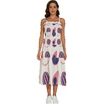 Fruits Halves Pattern Design Sleeveless Shoulder Straps Boho Dress