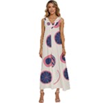 Fruits Halves Pattern Design V-Neck Sleeveless Loose Fit Overalls