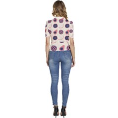 Puffed Short Sleeve Button Up Jacket 
