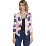Fruits Halves Pattern Design Women s Casual 3/4 Sleeve Spring Jacket