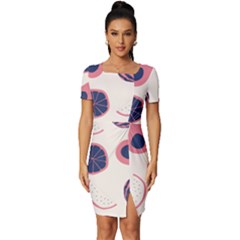 Fitted Knot Split End Bodycon Dress 