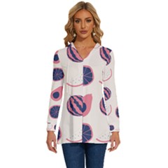 Long Sleeve Drawstring Hooded Top 