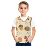 Leaves Foliage Acorns Barrel Kids  Basketball Tank Top