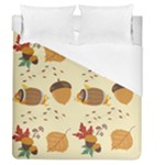 Leaves Foliage Acorns Barrel Duvet Cover (Queen Size)