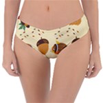 Leaves Foliage Acorns Barrel Reversible Classic Bikini Bottoms