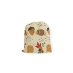 Leaves Foliage Acorns Barrel Drawstring Pouch (XS)