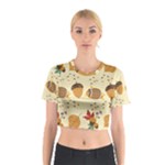 Leaves Foliage Acorns Barrel Cotton Crop Top