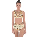 Leaves Foliage Acorns Barrel Bandaged Up Bikini Set 