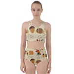 Leaves Foliage Acorns Barrel Racer Back Bikini Set