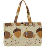 Leaves Foliage Acorns Barrel Canvas Work Bag