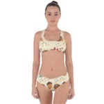 Leaves Foliage Acorns Barrel Criss Cross Bikini Set