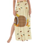 Leaves Foliage Acorns Barrel Maxi Chiffon Tie-Up Sarong