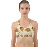 Leaves Foliage Acorns Barrel Back Web Sports Bra