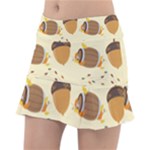 Leaves Foliage Acorns Barrel Classic Tennis Skirt
