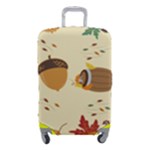 Leaves Foliage Acorns Barrel Luggage Cover (Small)