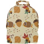 Leaves Foliage Acorns Barrel Mini Full Print Backpack