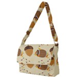 Leaves Foliage Acorns Barrel Full Print Messenger Bag (S)