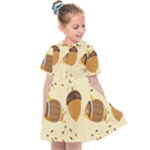 Leaves Foliage Acorns Barrel Kids  Sailor Dress