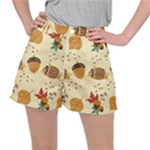 Leaves Foliage Acorns Barrel Women s Ripstop Shorts