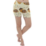 Leaves Foliage Acorns Barrel Lightweight Velour Yoga Shorts