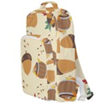 Leaves Foliage Acorns Barrel Double Compartment Backpack