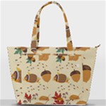 Leaves Foliage Acorns Barrel Back Pocket Shoulder Bag 