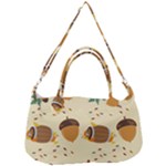 Leaves Foliage Acorns Barrel Removable Strap Handbag