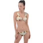 Leaves Foliage Acorns Barrel Ring Detail Crop Bikini Set