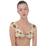 Leaves Foliage Acorns Barrel Cap Sleeve Ring Bikini Top