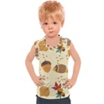 Leaves Foliage Acorns Barrel Kids  Sport Tank Top